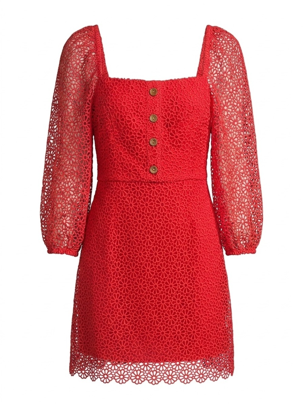 NWT! LA MAISON TALULAH Sweet Nothing MiniDress Coral Burnt Orange Floral Cutout